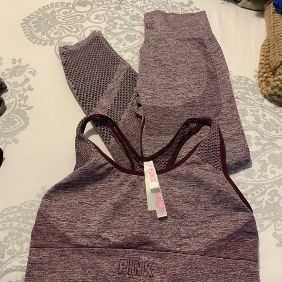 PINK Victoria's Secret Pants - Pink Victoria’s Secret seamless workout set medium